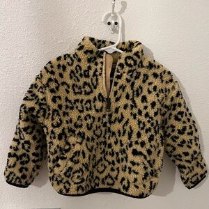 Ralph Lauren Leopard Sherpa pullover 3/3T
